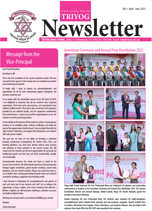 Triyog Newsletter April - June 2023